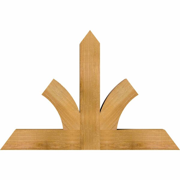 Ekena Millwork Richland Rough Sawn Timber Gable Bracket, Western Red Cedar, 36"W x 24"H x 4"D x 4"F, 16/12 Pitch GBW036X24X0404RIC00RWR - main